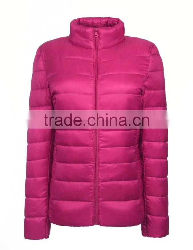 2016 Windproof ultralight Folding Ladies Green Down Jacket