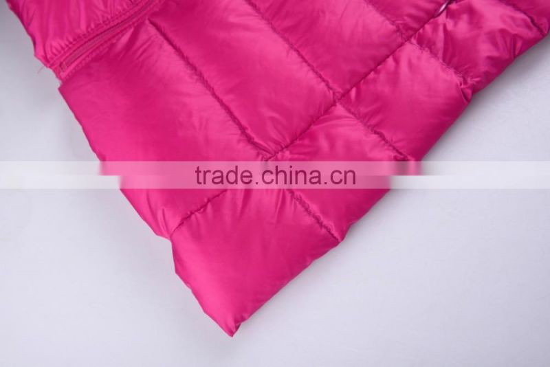 2016 Windproof ultralight Folding Ladies Green Down Jacket