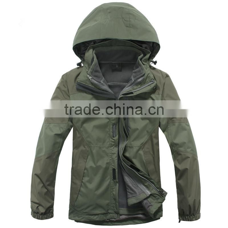 3 in 1 mens designer winter coats Green