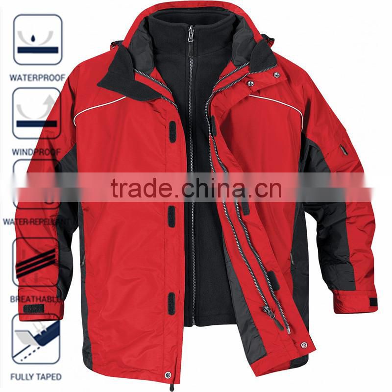 Waterproof 3 in 1 mens designer winter coats