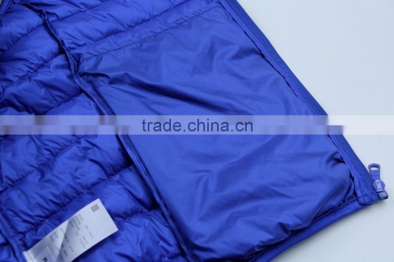Foldable Lightweight Duck Down Waistcoat for men design 2016