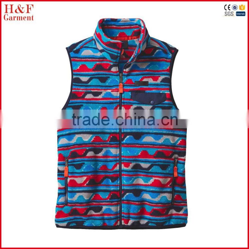 Fashion men stand collar wholesale body warmer vest jacket