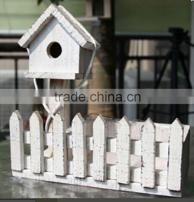 Wooden Planter Bird House Kit/ Bird Feeder with Plastic Lining