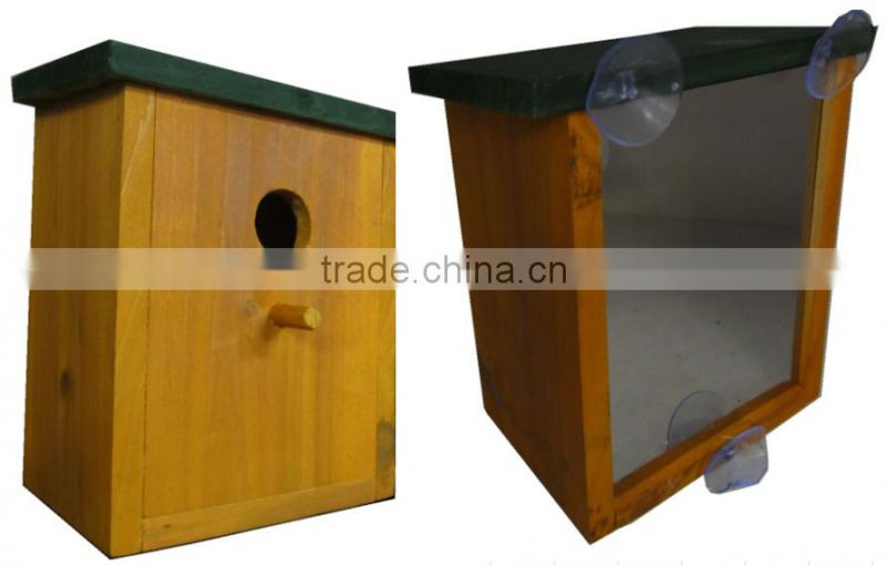 2016 new design wall mounted bird house/window bird house/spy bird house with sucker