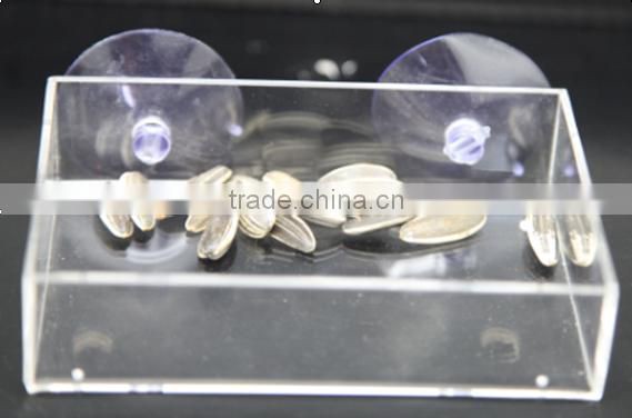 2016 new item Acrylic Window Bird Feeder With Suction Cups To Attach,Easy For Observing Birds