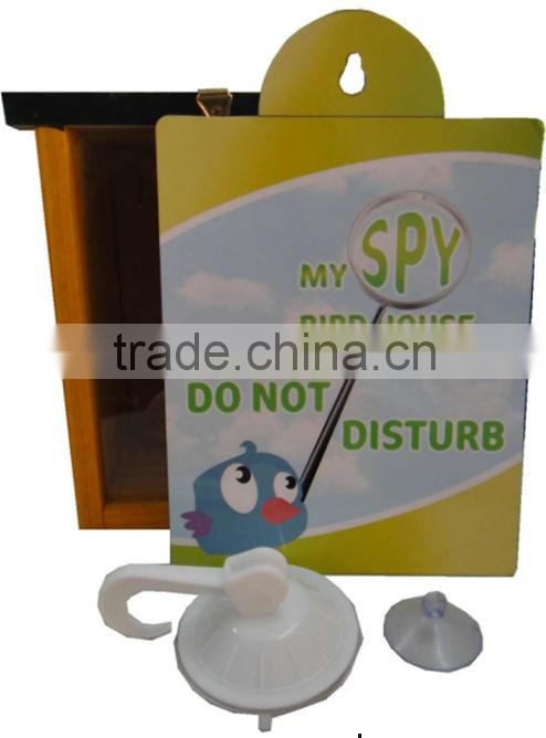 2016 new design wall mounted bird house/window bird house/spy bird house with sucker