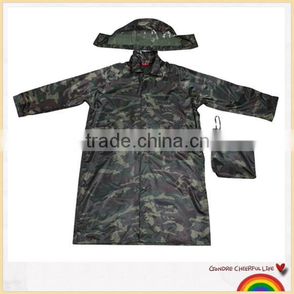 Qiaowei new military nylon PVC raincoat camouflage coats