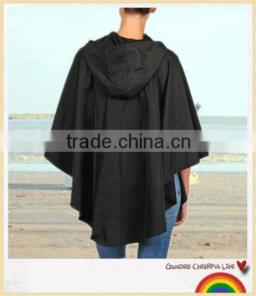 China nylon waterproof woman rain poncho raincoat