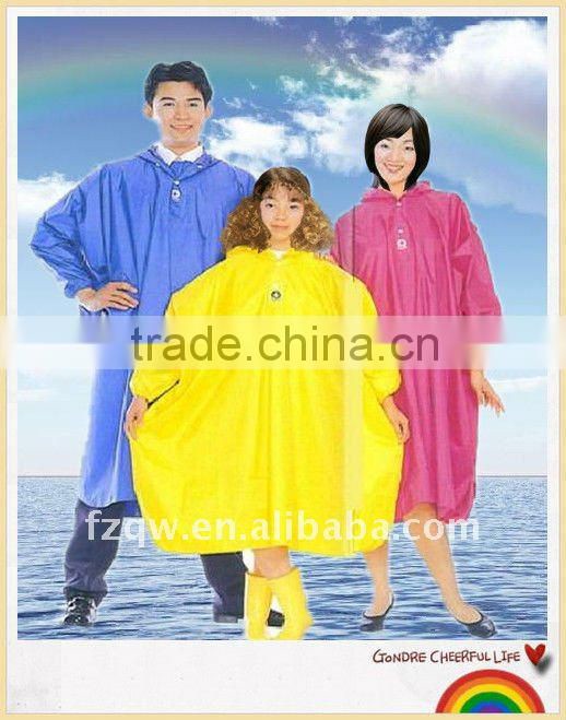 adult and kids pvc rain poncho raincoats