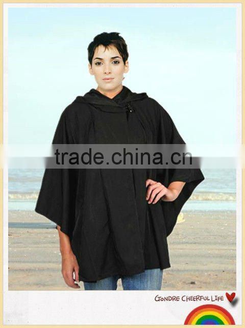 China nylon waterproof woman rain poncho raincoat