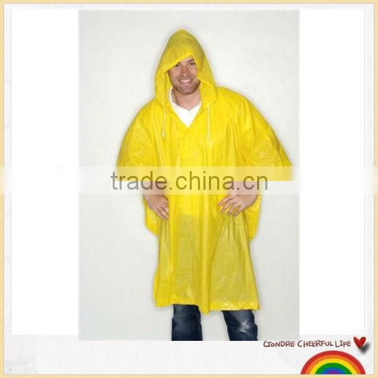 Hooded vinyl rain cape