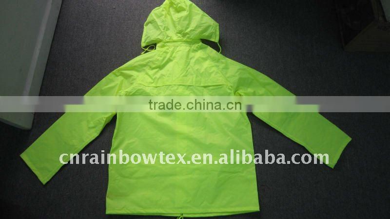 Polyester PVC rain jacket
