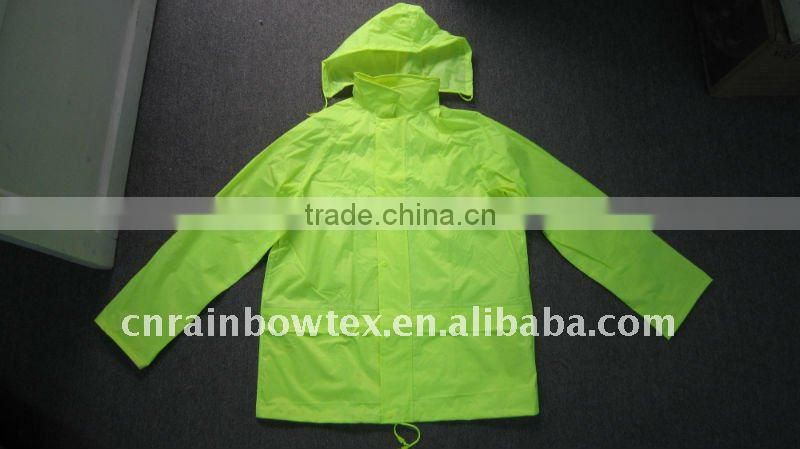 Polyester PVC rain jacket