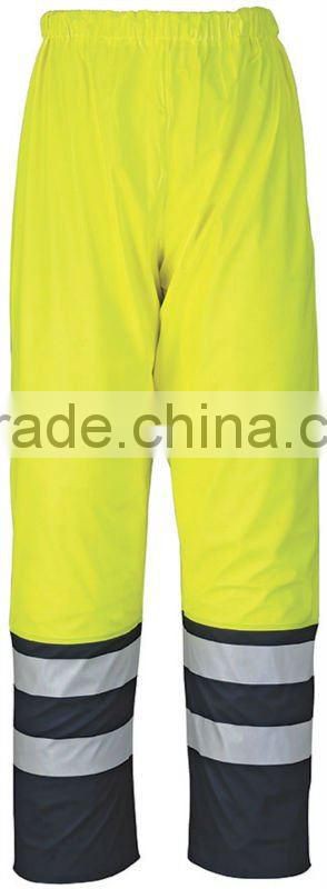 PU safety rain trousers