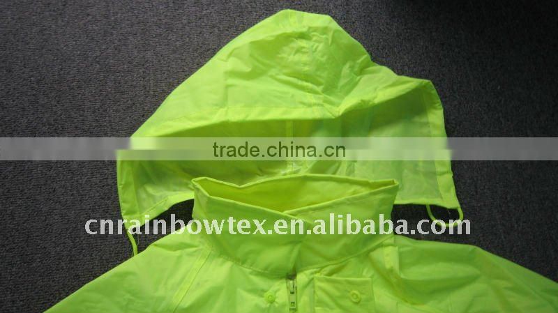 Polyester PVC rain jacket