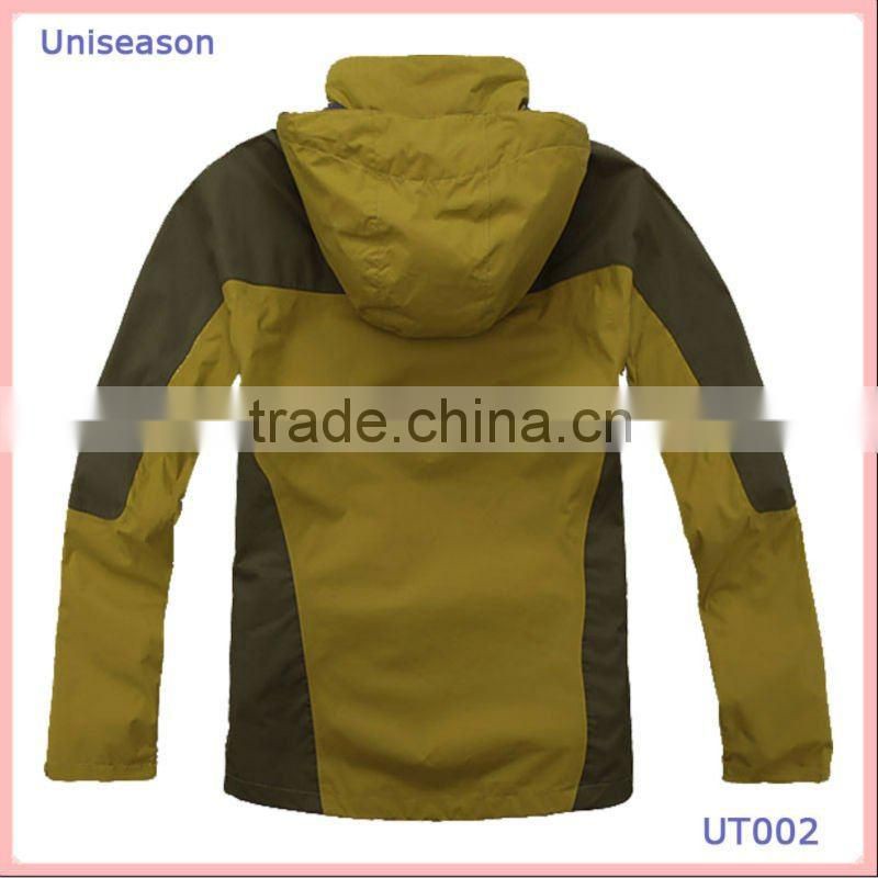 Waterproof custom windbreaker casual jacket 3 in 1 for man