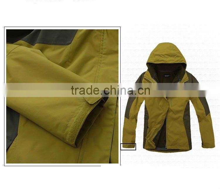 Waterproof custom windbreaker casual jacket 3 in 1 for man