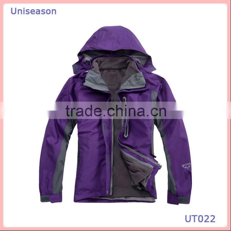 Waterproof man casual winter jackets winter 2 in 1 jacket and OEM accepted