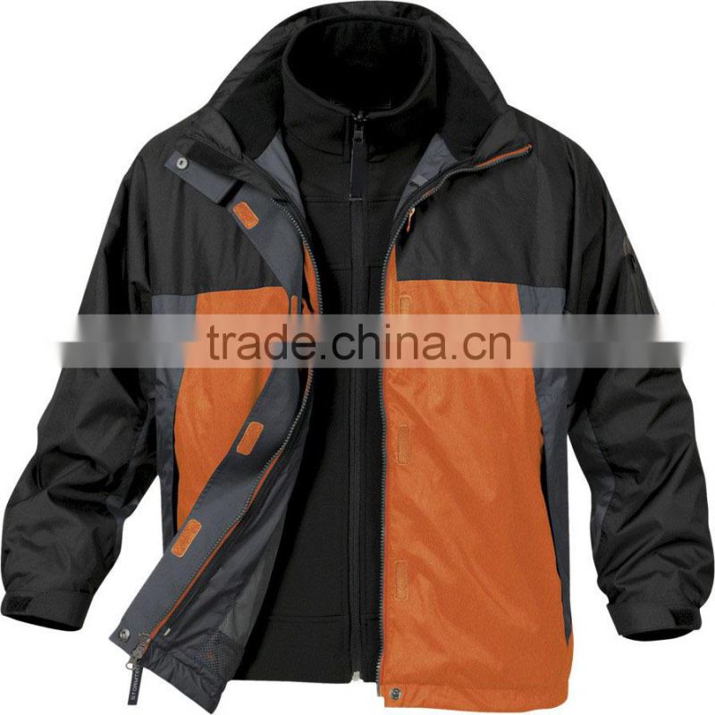 Winter outdoor sportwear men jacket 3 in 1