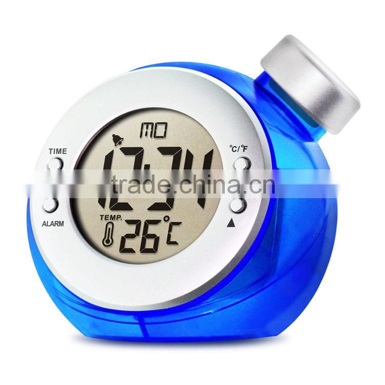 With the functions of temperature significant pretty digital alarm water glass clock