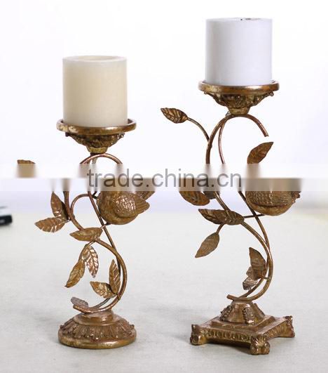 Wholesale A pair of Traditional columnar type candle holder,resin antique candle holders