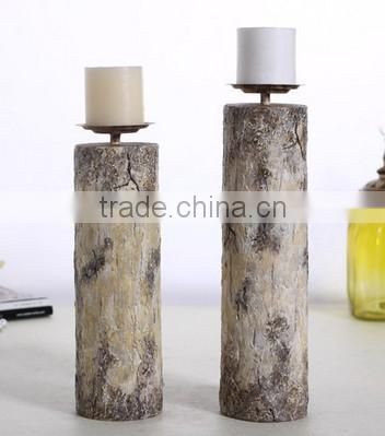 Wholesale A pair of Traditional columnar type candle holder,resin antique candle holders