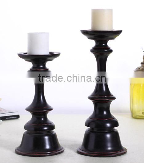 Wholesale A pair of Traditional columnar type candle holder,resin antique candle holders