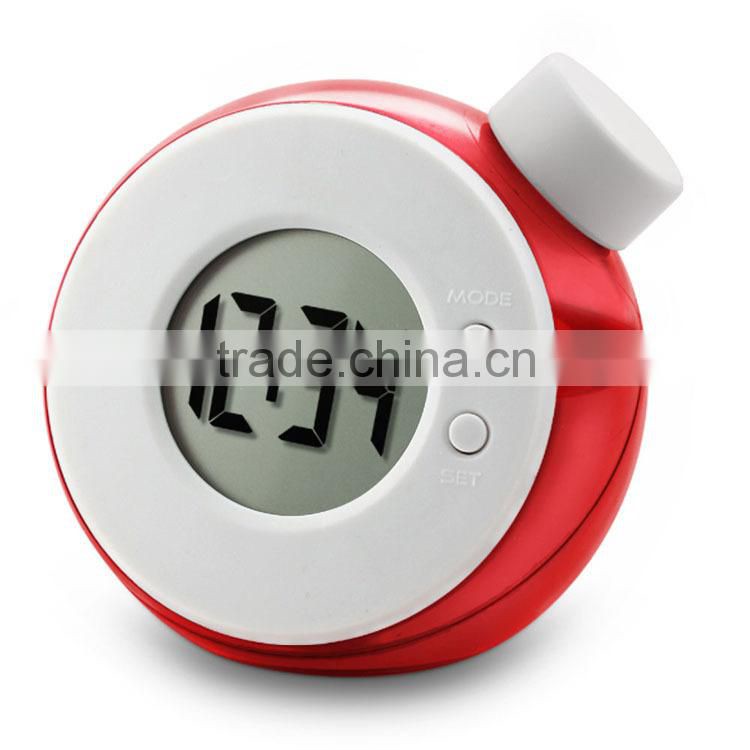 Winebottle Water Power smart clock with thermometer or temperature gauge