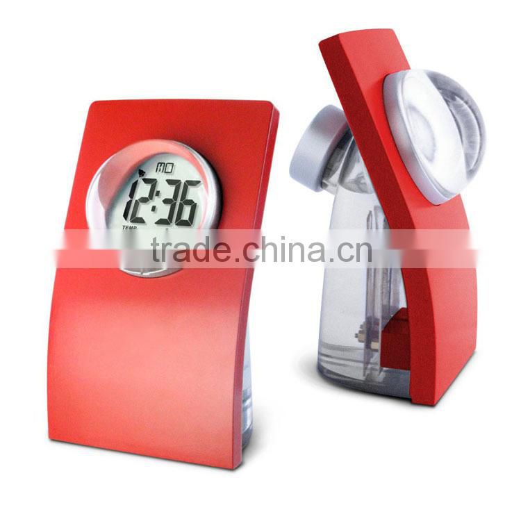 Winebottle Water Power smart clock with thermometer or temperature gauge