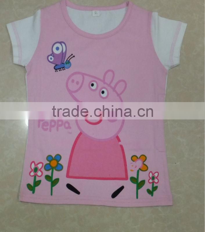 custom printed kids t-shirts, kids short sleeve cute printed high quality t-shirt