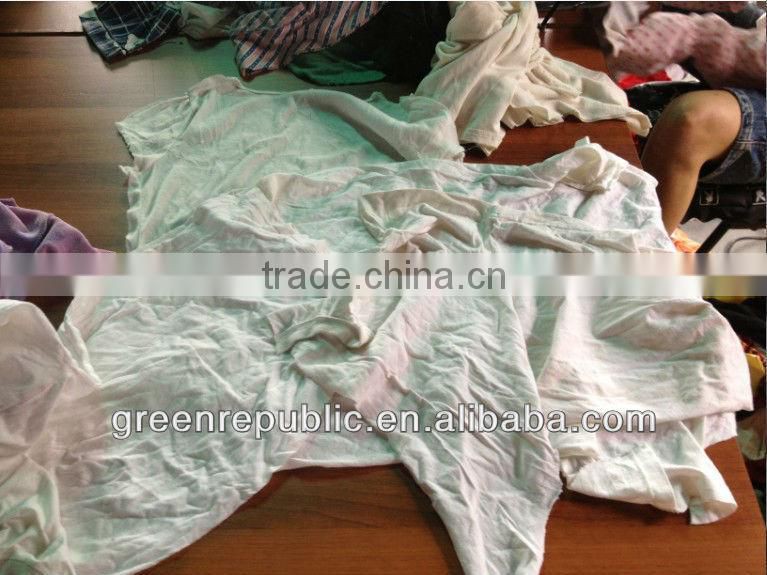 100% pure cotton rags from used clothes