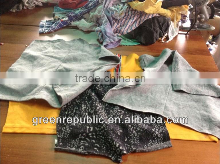 100% pure cotton rags from used clothes