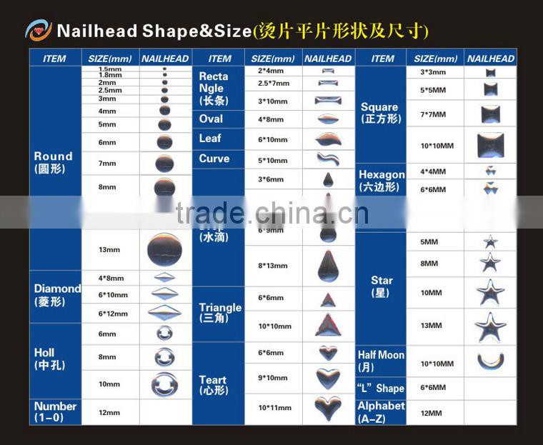 W0826 China nailhead studs hot fix,hot fix studs nailhead,hot fix nailhead studs
