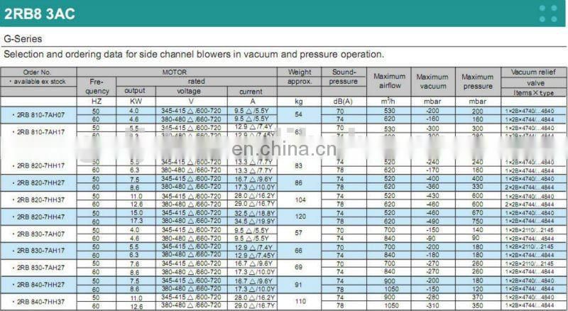 double stage high pressure blowing air pump