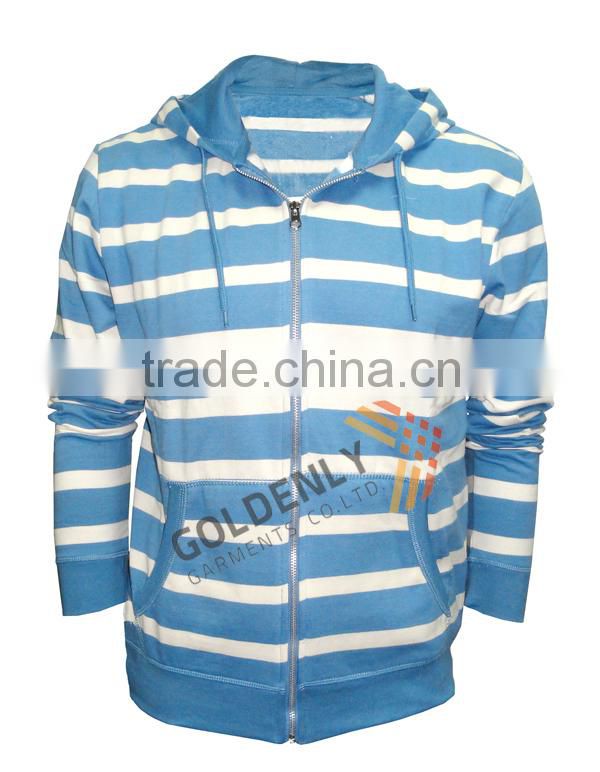 men's hot sale terry yarn dye strips jacket