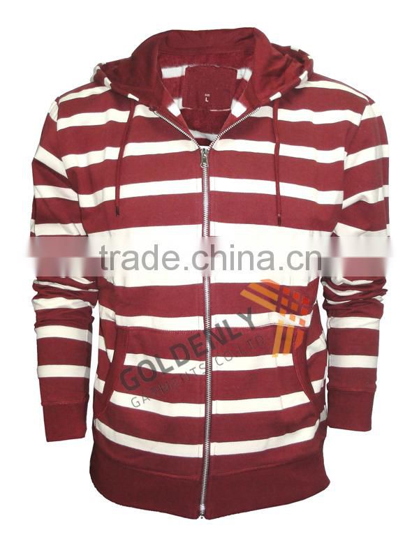 men's hot sale terry yarn dye strips jacket