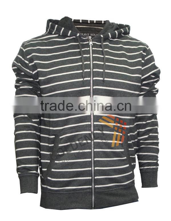 men's hot sale terry yarn dye strips jacket
