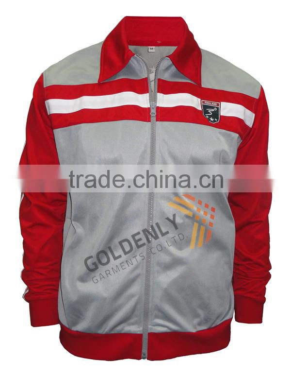 100% polyester men's tricot jacket hot sale in cheap price with good quality