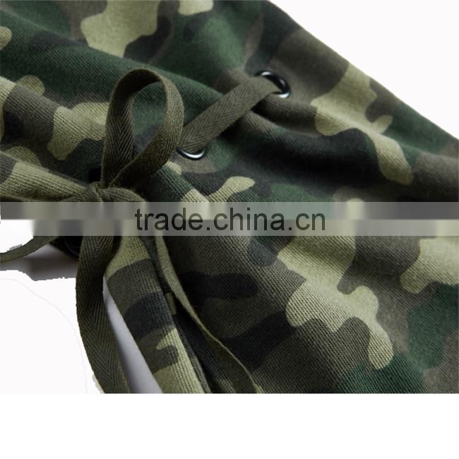 Hot sale products women fashion pullover flare sleeve camouflage hoodie