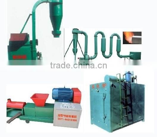 wood logs briquetting production line //CE briquetting machinery system