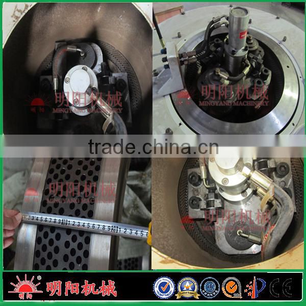Ce approved vertical ring die 55kw electrical pellet machine mill with double layer