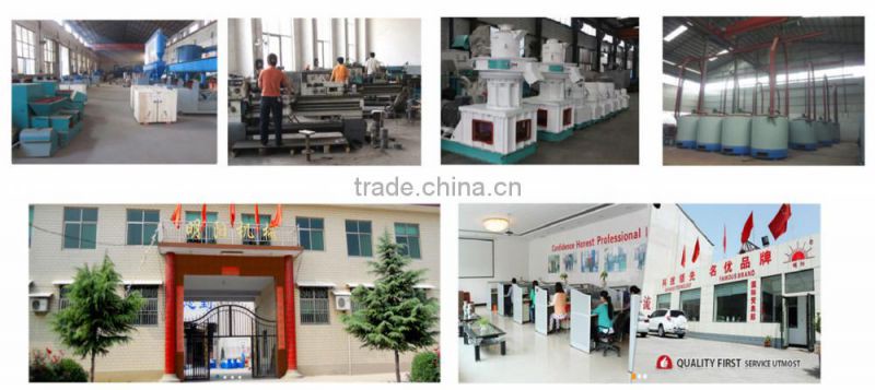 Double layer 800kg per hour rice husk ring die pellet mill with automatice lubrication system