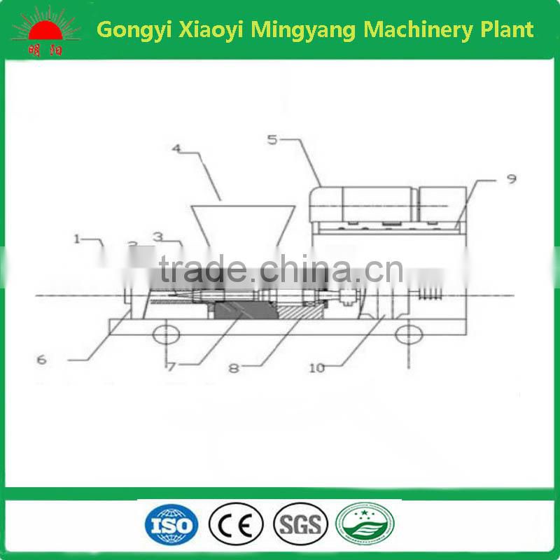 CE approved popular type 15kw 200kg per hour rice hull briquette shaping machine for sell