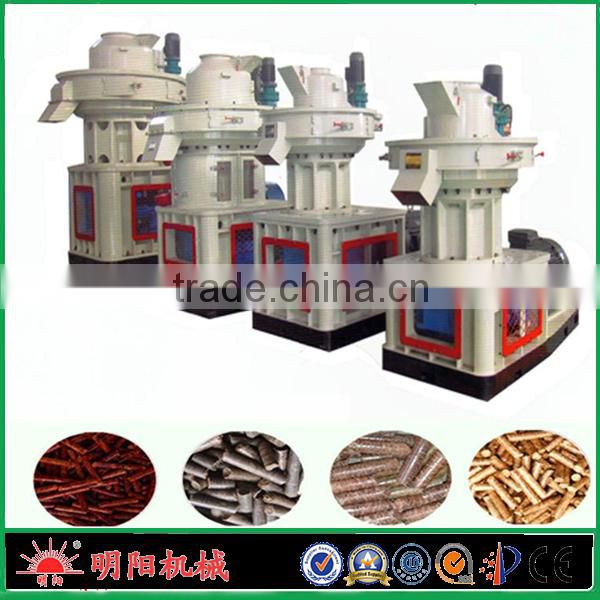 Ce approved vertical ring die 55kw electrical pellet machine mill with double layer