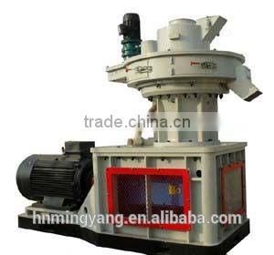 Double layer 800kg per hour rice husk ring die pellet mill with automatice lubrication system