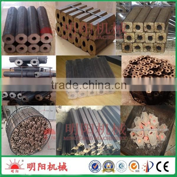 Hot sell automatic biomass 150kg/h peanut shell briquette forming machine for bbq