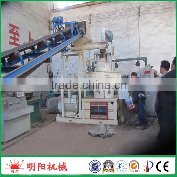 Double layer 800kg per hour rice husk ring die pellet mill with automatice lubrication system