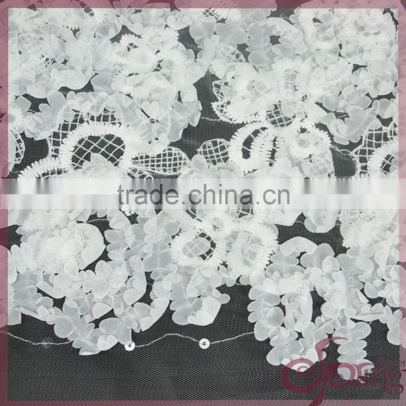 bridal lace embroidery with 3D coiling tape