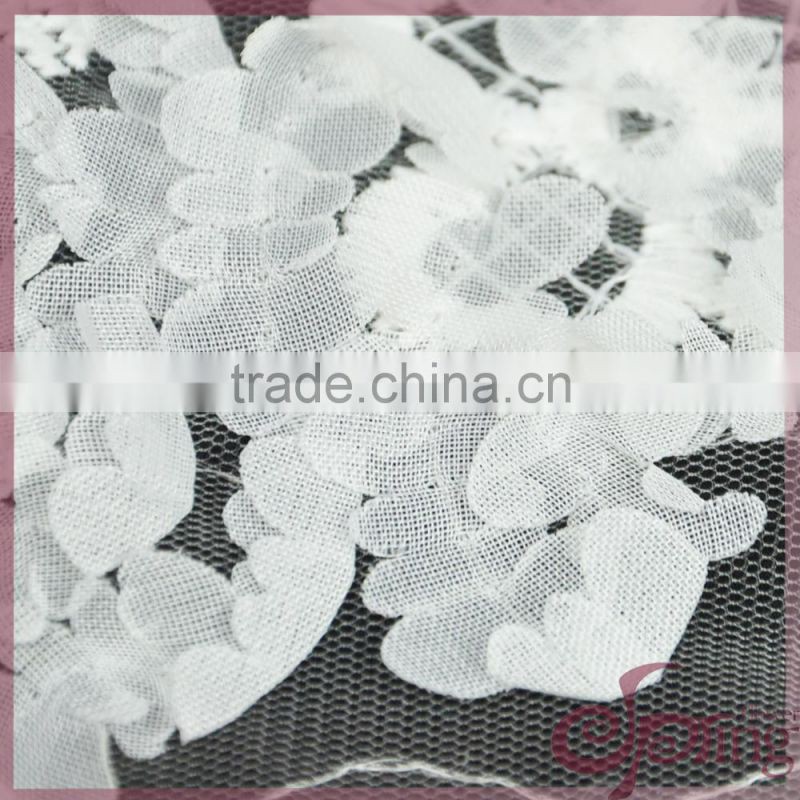 bridal lace embroidery with 3D coiling tape