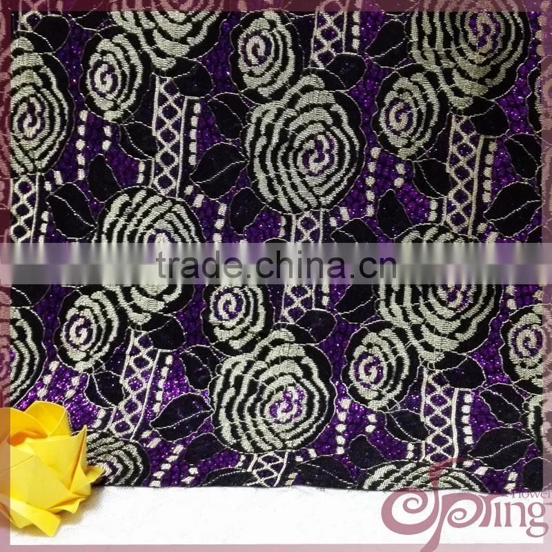 New arrival style high quality lace romantic designs lace bonded lace fabrics